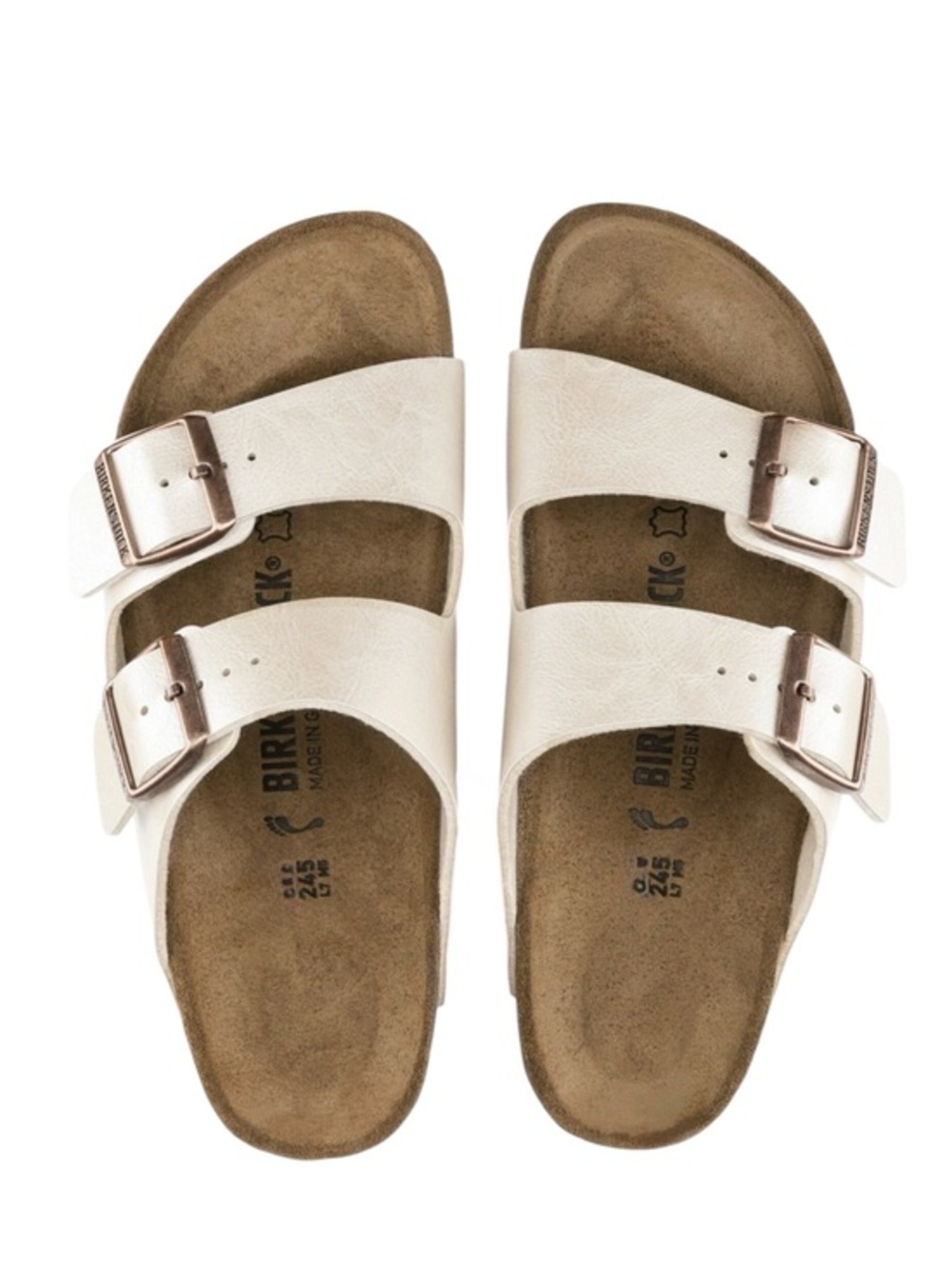 BIRKENSTOCK Arizona Graceful Pearl White Sandals- Women’s Size 41 (EU)/ 10- 10.5